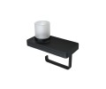 GEESA FRAME COLLECTION Wieszak na papier toaletowy z półką czarna i LED 918889-06-06 .jpg