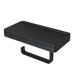 GEESA FRAME COLLECTION Wieszak na papier toaletowy z półką czarny 918824-06-06