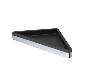 GEESA FRAME COLLECTION Corner półka narożna Czarny/Chrom 918803-02-06