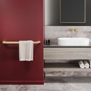 GEESA SHIFT BRUSHED GOLD COLLECTION Wieszak na ręcznik 45 cm Złoto szczotkowane 919907-07-45