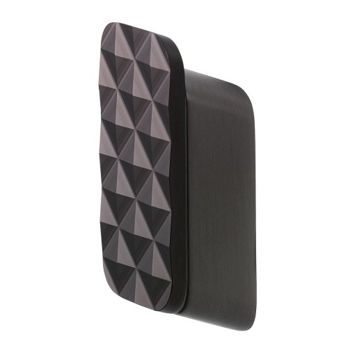 8712163214379_GEESA SHIFT BRUSHED METAL BLACK COLLECTION Haczyk na ręcznik średni z diamentowym wzorem  czarny metal szczotkowan 919967-09-91.jpg