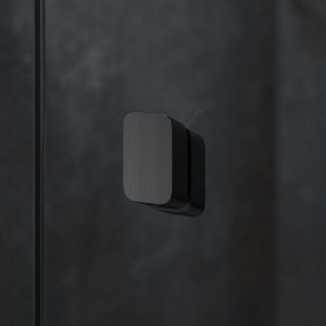 GEESA SHIFT BRUSHED METAL BLACK COLLECTION Shower door knob (double-ended) Brushed metal black