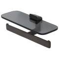 GEESA SHIFT BRUSHED METAL BLACK COLLECTION Wieszak na papier toaletowy podwójny czary metal szczotkowany z półką szklaną czarną 919948-09-66.jpg