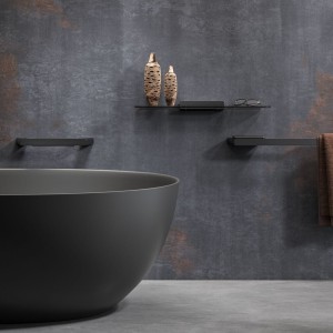 GEESA SHIFT BRUSHED METAL BLACK COLLECTION Uchwyt łazienkowy 30 cm Brushed metal black