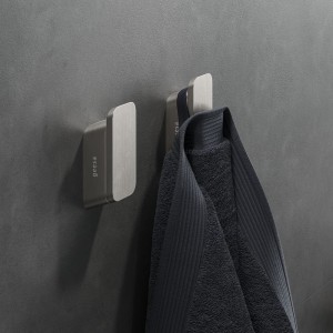 GEESA SHIFT STAINLESS STEEL COLLECTION Haczyk na ręcznik średni Stal szlachetna szczotkowanan 2 szt w zestawie 919915-05