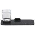 GEESA SHIFT BLACK COLLECTION Szklanka wisząca GEESA z półką czarną, efekt czarnego matowego marmuru 919902-06-M6.jpg