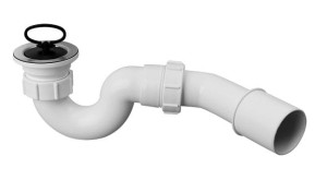 McAlpine HC25-POL Syfon brodzikowy 11/2"x50mm spust ze stali nierdzewnej z korkiem gumowym