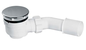 McAlpine HC252588B Syfon brodzikowy "niski" wys.65mm z odejściem 40/50mm czyszczony od góry ,pokrywa stal nierdzewna 88mm