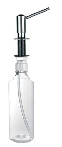 McAlpine SOAP-JAD-SN Dozownik do płynów mocowany w blacie, zlewozmywaku lub umywalce, Element dozujący mosiądz STAL SZCZOTKOW.