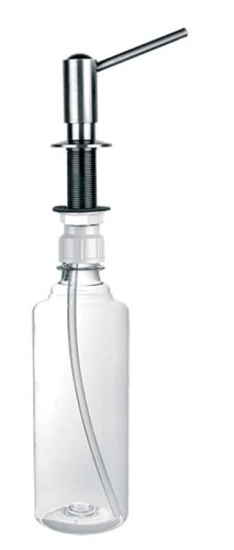 McAlpine SOAP-JAD-SN Dozownik do płynów mocowany w blacie, zlewozmywaku lub umywalce, Element dozujący mosiądz STAL SZCZOTKOW..jpg