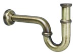McAlpine 215AB Syfon umywalkowy rurowy 11/4"x32mm bez spustu ANTYCZNY MOSIĄDZ