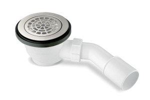 McAlpine HC27-SCBR Syfon brodzikowy wys.80mm z odejściem 40/50mm czyszczony od góry ,pokrywa mosiądz SATYNA 113mm