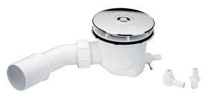 McAlpine HC27-ST-CP-PB Syfon brodzikowy wys.80mm z odejściem 40/50mm czyszczony od góry ,pokrywa ABS CHROM 113mm z drenażem