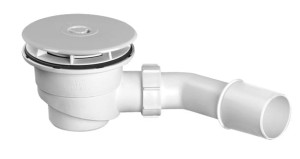 McAlpine HC27-WH Syfon brodzikowy wys.80mm z odejściem 40/50mm czyszczony od góry ,pokrywa ABS BIAŁY 113mm