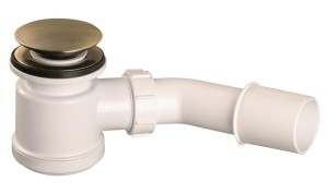 McAlpine HC26CLAB Syfon brodzikowy "klik-klak" z odejściem 40/50mm czyszczony od góry ,pokrywa mosiądz ANTYCZNY BRĄZ 70mm