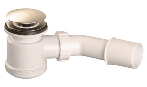 McAlpine HC26CLSN Syfon brodzikowy "klik-klak" z odejściem 40/50mm czyszczony od góry ,pokrywa mosiądz STAL SZCZOTKOWANA 70mm