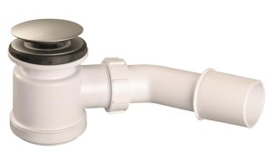 McAlpine HC26CLSC Syfon brodzikowy "klik-klak" z odejściem 40/50mm czyszczony od góry ,pokrywa mosiądz SATYNA 70mm