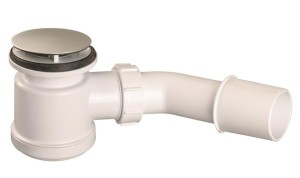 McAlpine HC26-SC Syfon brodzikowy wys.90mm z odejściem 40/50mm czyszczony od góry ,pokrywa stal nierdzewna SATYNA 70mm