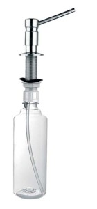 McAlpine SOAP-MT102-SN Dozownik do płynów mocowany w blacie, zlewozmywaku lub umywalce, Element dozujący mosiądz STAL SZCZOTKOW.