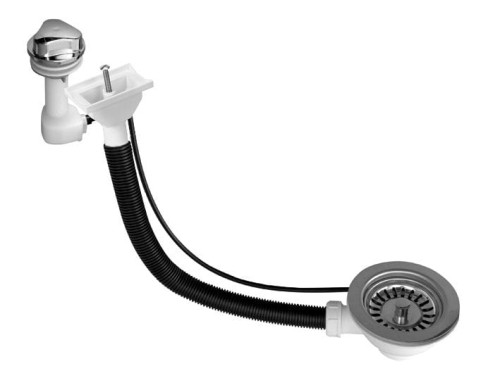 McAlpine PUFS113DR-CP Spust zlewozmywakowy 11/2"x113mm z mechanizmem automatycznym, przelew horyzontalny.jpeg
