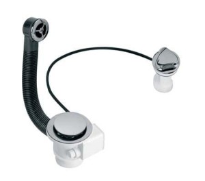 McAlpine PUFS70-CP-25 Spust zlewozmywakowy 11/2"x70mm z mechanizmem automatycznym, przelew okrągły