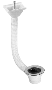 McAlpine HC17PDR Spust zlewozmywakowy 11/2"x40mm z sitem ze stali nierdzewnej i korkiem gumowym i łańcuszkiem