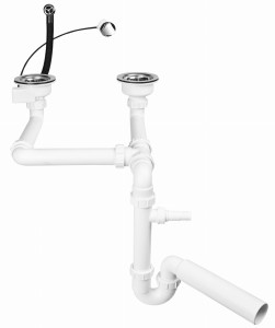 McAlpine HC7SSK2-POL2-25 Syfon zlew.dwukom.+spust 2x3,5"