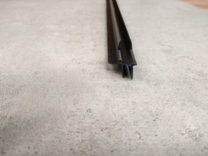 Radaway Uszczelka pozioma do wersji z listwa (cięcie kątowe), na szkło 6mm, czarna 007-106401754