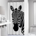 Sealskin Zebra Zasłona prysznicowa 180x200 cm PEVA Czarny / Biały 800150 .jpg