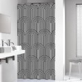 Sealskin Brave Zasłona prysznicowa 180x200 cm PEVA Czarny / Biały 800148.jpg