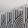 Sealskin Brave Zasłona prysznicowa 180x200 cm PEVA Czarny / Biały 800148.jpg