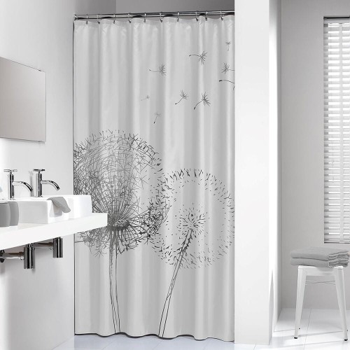 Sealskin Flow Zasłona prysznicowa 180x200 cm 100% Poliester Czarny / Biały 800142.jpg