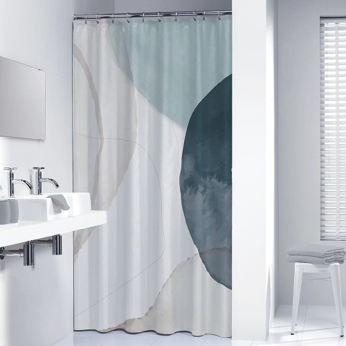 Sealskin Earth Zasłona prysznicowa 180x200 cm 100% Poliester Ciemna zieleń / Biały 800140.jpg