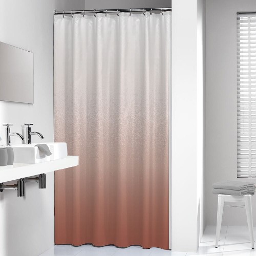 Sealskin Blend Zasłona prysznicowa 180x200 cm 100% Poliester Ciemny róż / Biały 800136 .jpg