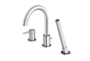 Kohlman AXEL QB241A 3-otworowa bateria wannowa z obrotową wylewką