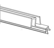 Radaway Idea KDD Uszczelka pozioma drzwi przejrzysta (cięcie kątowe) 007-106800400