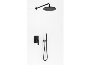 Kohlman EXPERIENCE BLACK QW210EBR25 zestaw prysznicowy z deszczownicą 25cm i słuchawką