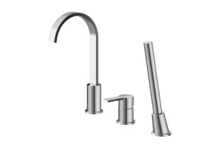 Kohlman GIXS QB241G 3-otworowa bateria wannowa z mieszaczem