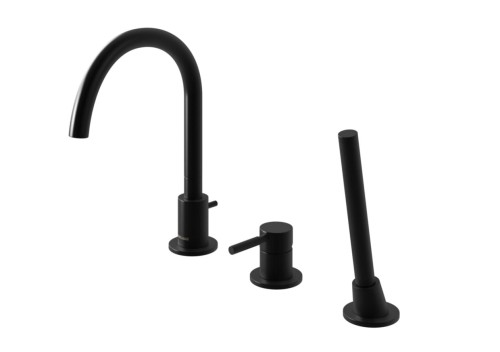 Kohlman ROXIN BLACK QB241RB 3-otworowa bateria wannowa z obrotową wylewką (id: 58938)
.jpg