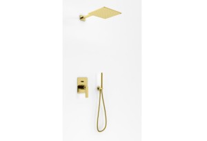Kohlman EXPERIENCE GOLD QW210EGDQ30 zestaw prysznicowy z deszczownicą 30cm i słuchawką
