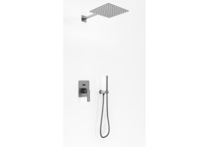 Kohlman EXPERIENCE GRAY QW210EGQ25 zestaw prysznicowy z deszczownicą 25cm i słuchawką