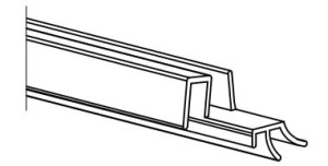 Radaway 007-106800354 Uszczelka pozioma drzwi IDEA czarna (cięcie proste) IDEA