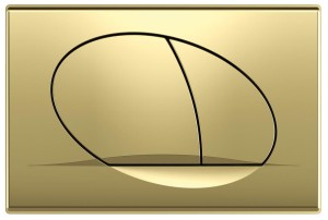 LIV/SCHWAB 675132 OVATE DUO przycisk spłukujący dwudzielny złoty błyszczący