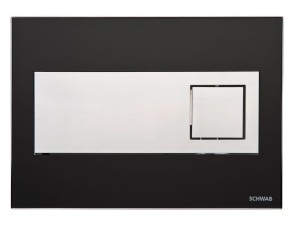 LIV/SCHWAB 384645 CARO przycisk spłukujący rzezroczysty plastik - czarny