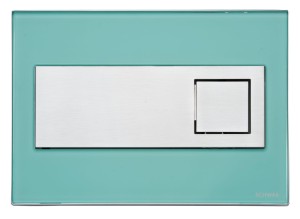 LIV/SCHWAB 9228 CARO przycisk spłukujący szkło - miętowy zielony