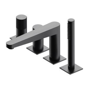 Omnires CT8032AT CONTOUR bateria wannowa 4-otworowa, antracyt