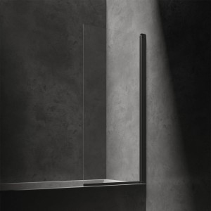 OMNIRES XHE85BLTR KINGSTON parawan nawannowy jednoskrzydłowy, 70cm, czarny mat