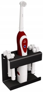 Andex 338/NG Uchwyt na szczoteczkę elektryczną i cztery końcówki TECHNIC czarny mat