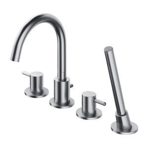 Omnires Y1232NI Y bateria wannowa 4-otworowa, nikiel