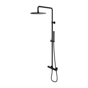 Omnires Y1244SUBL termostatyczny system prysznicowy natynkowy czarny